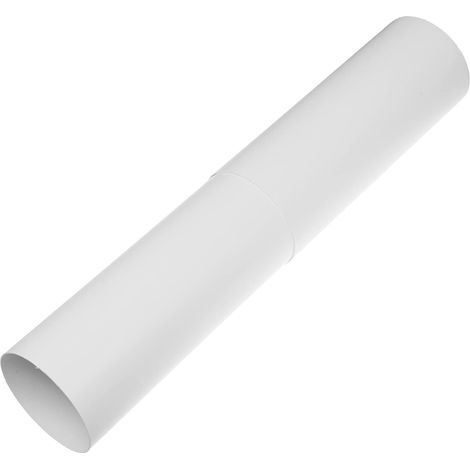 Round Telescopic Ventilation Tube Ø100 mm, White Plastic, 30-50 cm For Air Duct (1/5)
