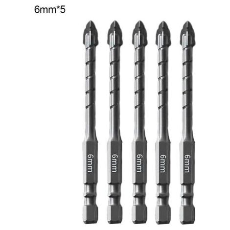 royaluxe-Lot de 5 forets excentriques uniques pour perçage de précision dans le verre et les plastiques durs (B) (1/5)