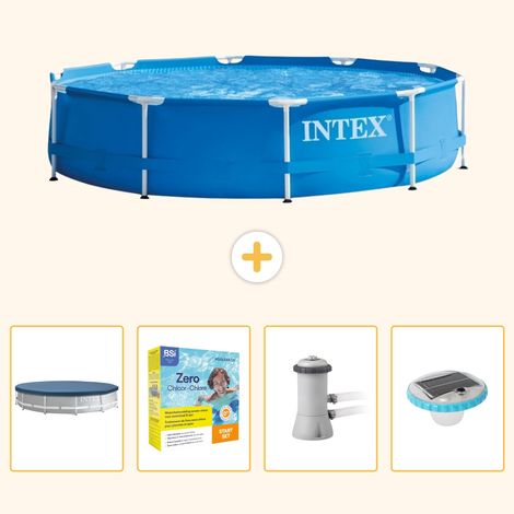 Intex Piscine Tubulaire Ronde - 366x76 cm - 5-pièces S4 (1/5)