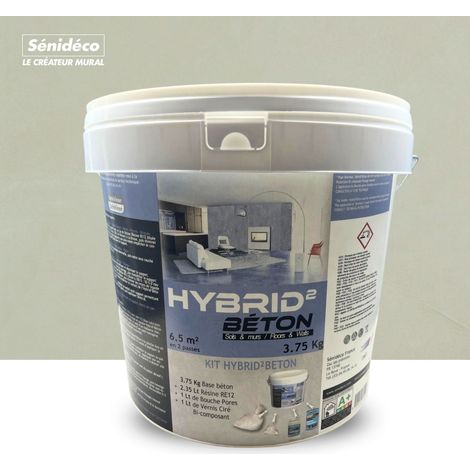Béton ciré pour sols et murs - HYBRID²BETON kit pour 6m² - SENIDECO