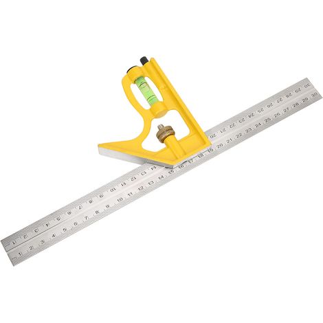 Équerre multifonction réglable à angle droit 45°/90° de 300 mm avec niveau intégré (1/5)