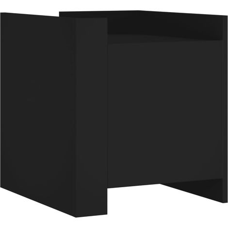 Comodino con vano con anta 45 x 50 x 50 cm multistrato nero DEC034490