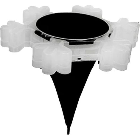 Lampe solaire LED flocon de neige, applique murale solaire pour jardin, éclairage enterré - Blanc (1/4)