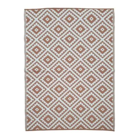 TERRE JARDIN - Tapis d'extérieur réversible pour balcon et terrasse, terre cuite Autres 180 x 280