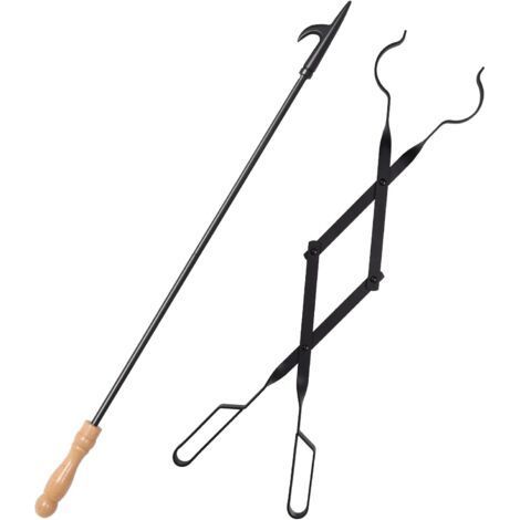 Ensembles d'outils de cheminée, ensemble d'outils de cheminée, ensemble de pinces à incendie, ensemble de compagnon de feu, kit d'outils de feu, accessoires de cheminée pour brûleur, tisonnier, poêle (1/5)