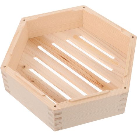 Panier vapeur hexagonal en bois de 178x178x60 mm (7 pouces) pour la cuisson des dim sum et autres plats cuisinés (1/5)