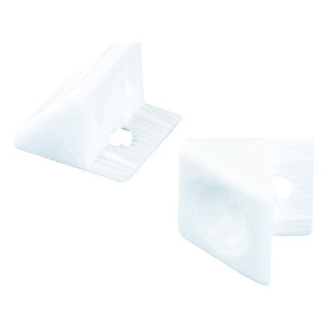 Conector angular de pared trasera de plástico blanco de 14 mm - 20 unidades - Vynex