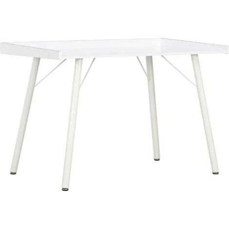 Bureau bois et pieds métal blanc Coolair (1/5)