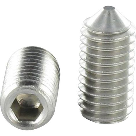 Vis métaux Inox A2 Sans tête six pans creux (sthc) Clé de 4 HC4 M8X50 Bout pointeau-1 pièce (1/3)