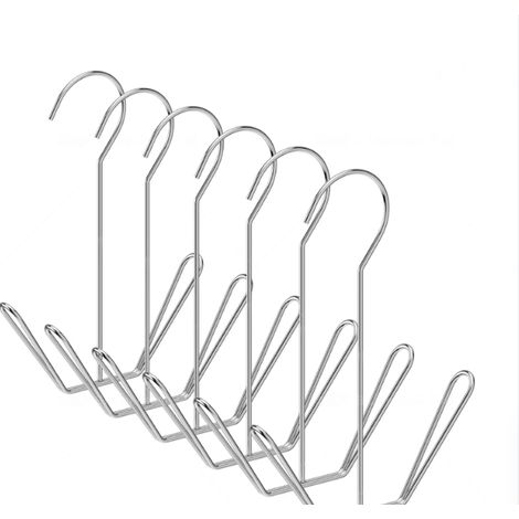 Schoenenrek - 6 Pièces - Acier Inoxydable - Pour Bottes Chaussures Et Chaussons - Système Suspensif Évolutif - Idéal Garderobe Balcon Salle De Bains