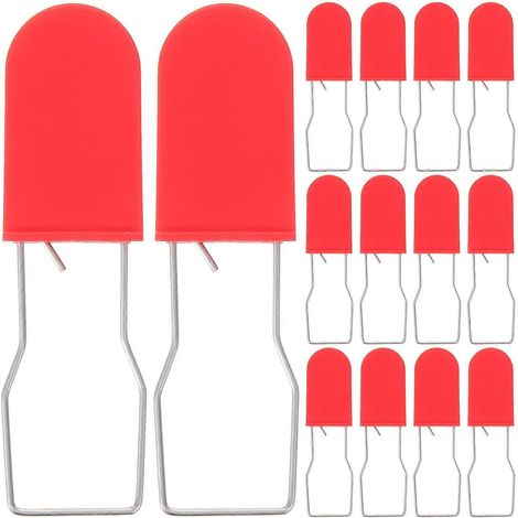Lot de 50 cadenas anti-effraction en fil de plastique, scellés de sécurité multi-usages, mini cadenas de sécurité-7.20X2.00X0.80CM-Red (1/4)