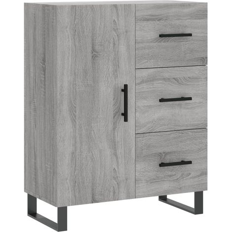 Aparador cómoda mueble de almacenaje organizador para cocina salón salón Sonoma 695 x 34 x 90 cm madera de ingeniería gris 020036474 (1/5)