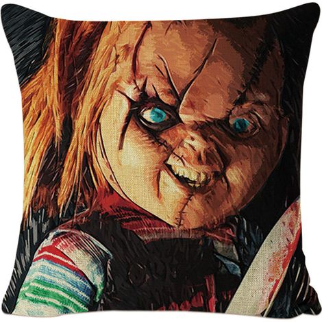 Set mit 1 Halloween-Kürbis-Kissenbezug - Kissenbezug für Sofa (45 x 45 cm) (1/3)