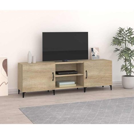 vidaXL TV Cabinet Sonoma Oak 150x30x50 cm Engineered Wood (1/5)