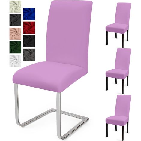 Housse de Chaise Salle à Manger 4PCS Violet (1/5)