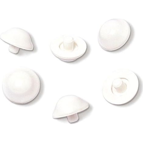 Set of 4 Rubber Toilet Seat Covers Diameter 22 mm x 9 H with Bolt