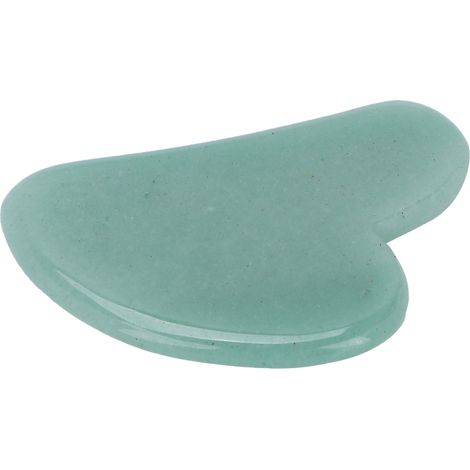 Plaque de Gua Sha en Pierre de Jade pour Soins du Visage et Détente (1/5)