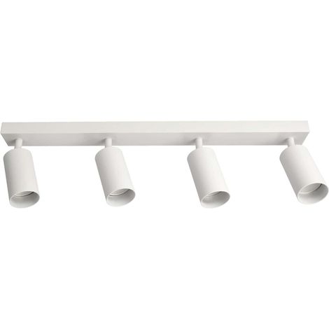Projecteur orientable de plafond 4 spots GU10 (230V) aluminium blanc mat MALGA 4 White - EDO Solutions