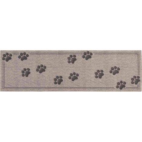 Tappeto da Cucina Zampe grigie 300 x 60 cm 100% Poliammide vidaXL