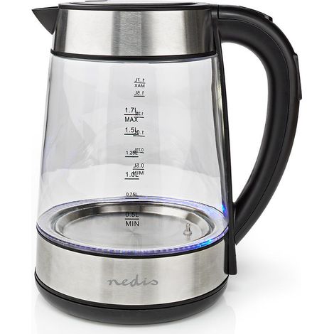 Hervidor inalámbrico 1,7l 2200w transparente - KAWK320EGS - nedis - (1/5)