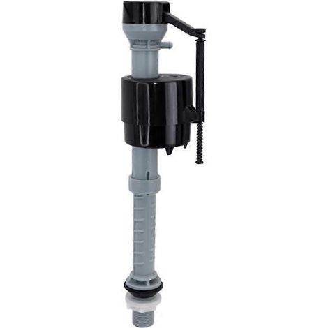 Valve de toilette 2025, entrée par le bas, flotteur, corps en plastique, joint d'étanchéité, noir. (1/5)
