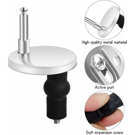 2 Stück Universal-Toilettensitz-Befestigungen, Toilettensitz mit Scharnier, Toilettendeckelabdeckung, Toilettensitz-Befestigungen, Ersatz-Toilettensitz-Befestigungen, Toilettensitz-Fix (1/5)