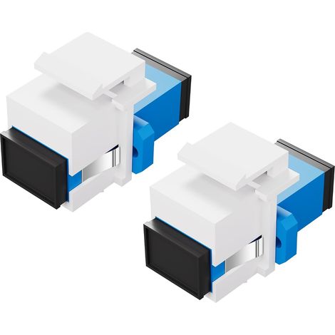 Lot de 2 Coupleur Fibre Optique SC/UPC, Connecteur Femelle, Zirconine, Pour Panneau Brassage (1/5)