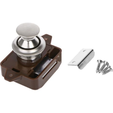 Bouton Poussoir Loquet, Bouton Poussoir Loquet Sans Clé, Bouton Poussoir Camping Car, pour Porte de Camping Car, Caravane, Yacht Drawer Cabinet (1/5)