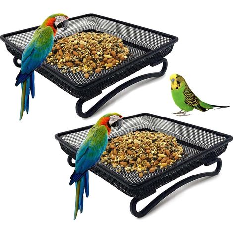Lot de 2 mangeoires pour oiseaux – modèle au sol et modèle bonhomme de neige – maillage fin pour pigeons (1/5)