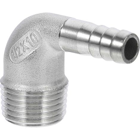 Raccord coudé en acier inoxydable pour tuyau d'arrosage (lot de 5) (1/5)