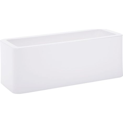 Cassetta fioriera rettangolare resina CALYPSO cm. 50 BIANCO