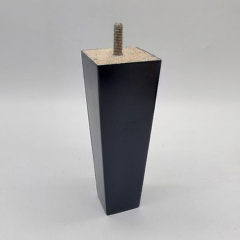 Ensemble de 4 pieds de canapé en bois massif, pieds de meubles de lit et d'armoire fiables, pieds de canapé en bois (8 cm, noir) -ys