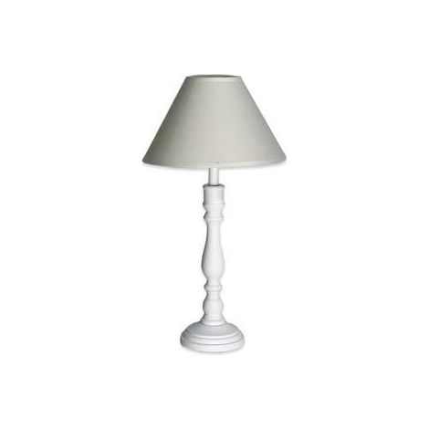 Lampada da tavolo bianca base tonda