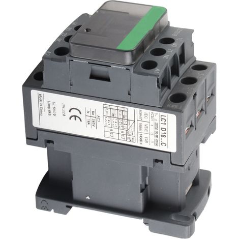 Contacteur AC LC1D18 380V basse tension industriel 18A bobine AC24V électrique (1/5)
