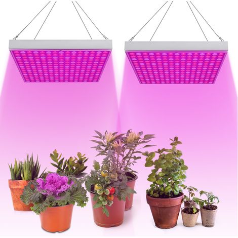 Randaco 2er Pflanzenlampe Vollspektrum 225 LEDs 15W Pflanzenlicht Zimmerpflanzen Wachstumslampe Grow Lampe