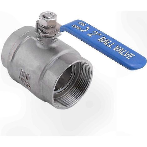 Vanne à bille DN50 2" en acier inoxydable, filetage femelle, matériau 304, pression nominale 1000 WOG (1/5)