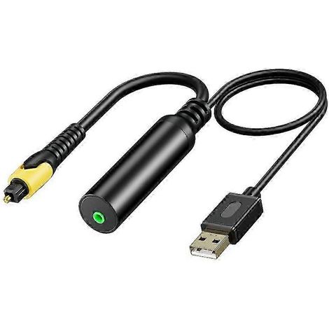 Câble audio numérique USB à fibre optique, convertisseur SPDIF vers 3,5 mm à port carré pour connexion à un amplificateur audio de haute qualité (1/5)