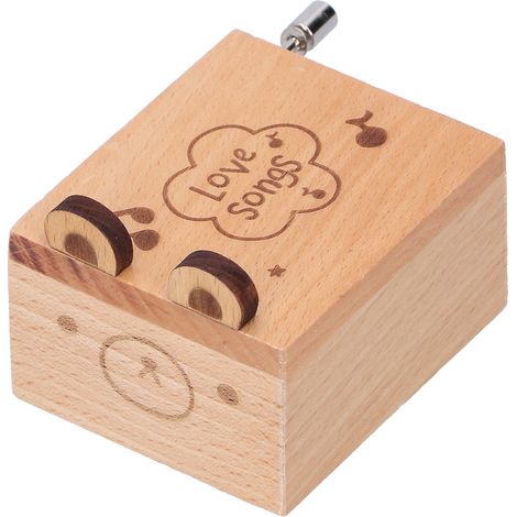 Coffret musical ours à manivelle, artisanat décoration intérieure, ornement bureau, jouet mini en forme d'ours, cadeau pour enfant (1/5)