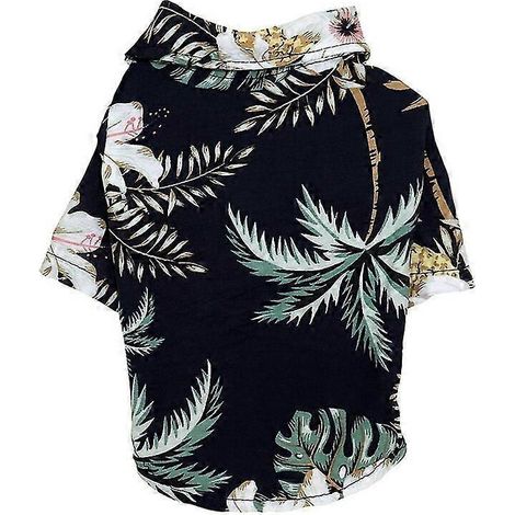 Sommerliche Haustierkleidung mit Print für Hunde, florale Strandhemden, Jacken, Hundemäntel, Welpenkostüme, Katzen-Frühlingskleidung, Haustieroutfits, marineblauer Baum (1/5)