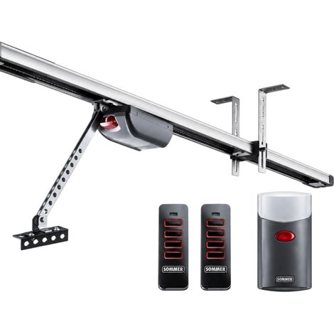 Kit motorisation porte de garage Sommer Duo Vision 500 S3 S15000-00016 - 500 N, rail chaîne 2600 mm et 2 télécommandes Pearl (1/4)