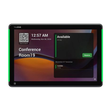 Pannello touch Yealink RoomPanel Plus E2 da 10,1" con Wi-Fi/Bluetooth, colore grigio.