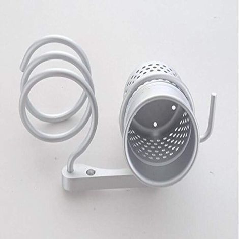 Wall-Mounted Hair Dryer Holder – Stainless Steel Spiral Design, Hair Dryer Storage Rack, Bathroom and Living Room – High Load Capacity Accessories (1/5)
