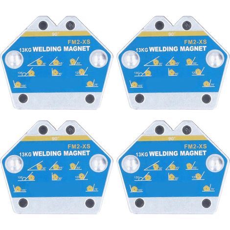 4-teiliges Set magnetischer Schweißpositionierer, Mehrwinkelfixierer, quadratischer Eisenhalter, Werkzeuge, 13 kg, FM2-XS