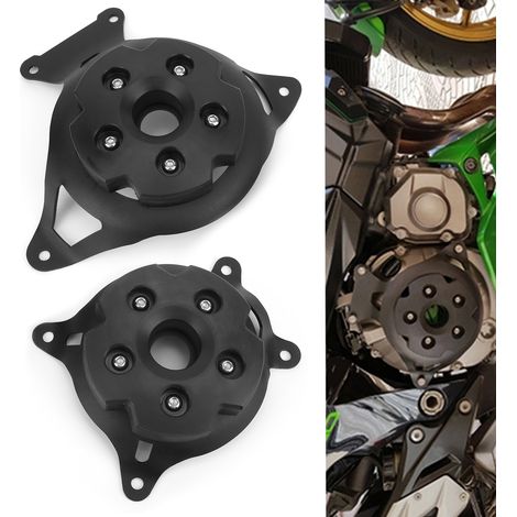 2PCS Cache-Moteur pour Kawasaki Z750 Z800 ZR750 ZR800 (2013-2017) - Protection et Remplacement