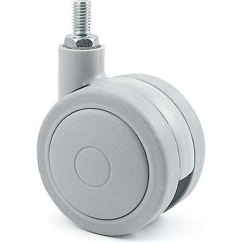rueda giratoria rolom aro doble ø60 erm8 gris  banda rodadura de goma. (1/2)