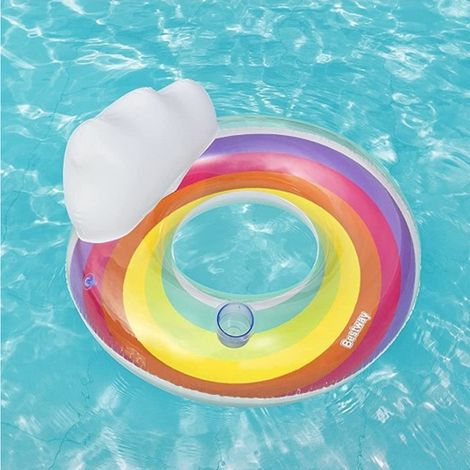 TRADE SHOP - Bestway Salvagente Poltrona Fashion Rainbow Dream Ciambella Gonfiabile Schienale - (1/4)