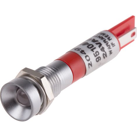 Voyant LED lumineux Rouge RS PRO, dia. 8mm, IP67 ( Prix pour 1 )