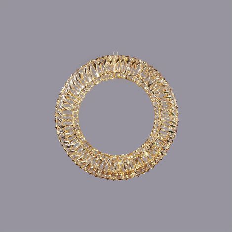EDG Enzo De Gasperi Weihnachts LED-Krone Stripes 600 MicroLed Metall Gold Durchmesser 50 cm IP44 (1/2)