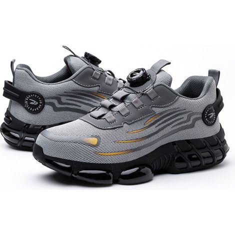 Chaussures de sécurité S3 pointure 42 – Légères et respirantes – Embout renforcé en acier – Semelle antidérapante avec coussin d'air (1/5)