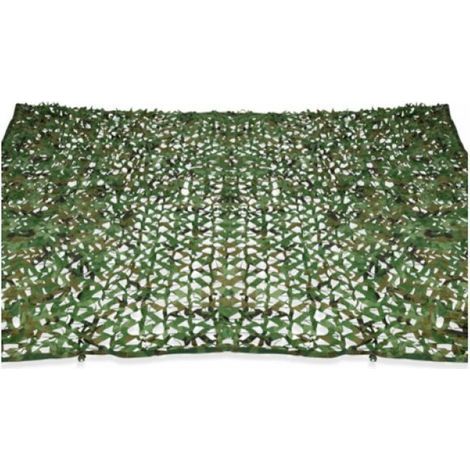 Vela ombreggiante rettangolare, fantasia mimetica, ombrellone, 3x4 m, rete verde (1/5)